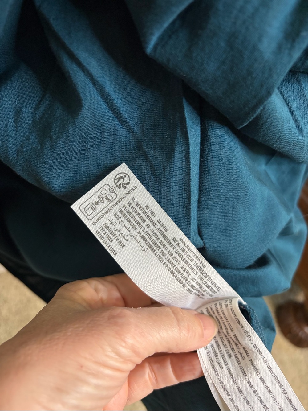 Abercrombie and Fitch Dark Teal Spaghetti-Strap Maxi Dress #1353 - Picture 7 of 9